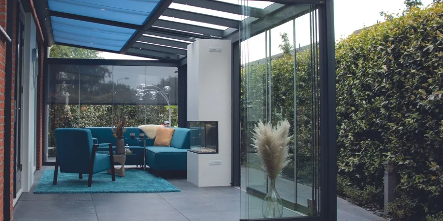 Verandaliving project tuinkamer met gashaard