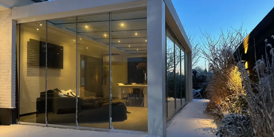 tuinkamer in de winter