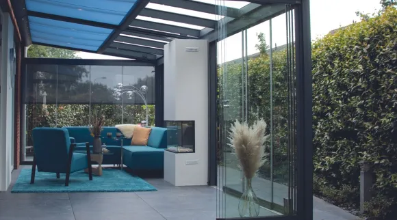 Verandaliving project tuinkamer met gashaard