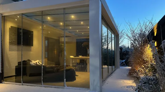 tuinkamer in de winter