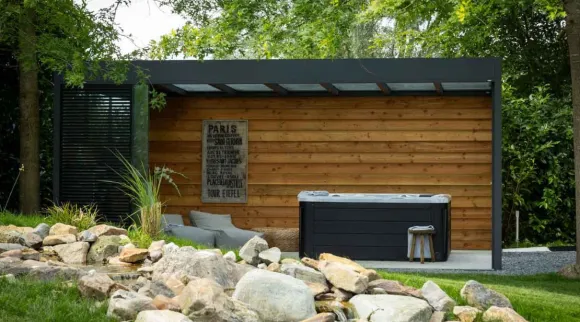 showtuin jacuzzi verandaliving