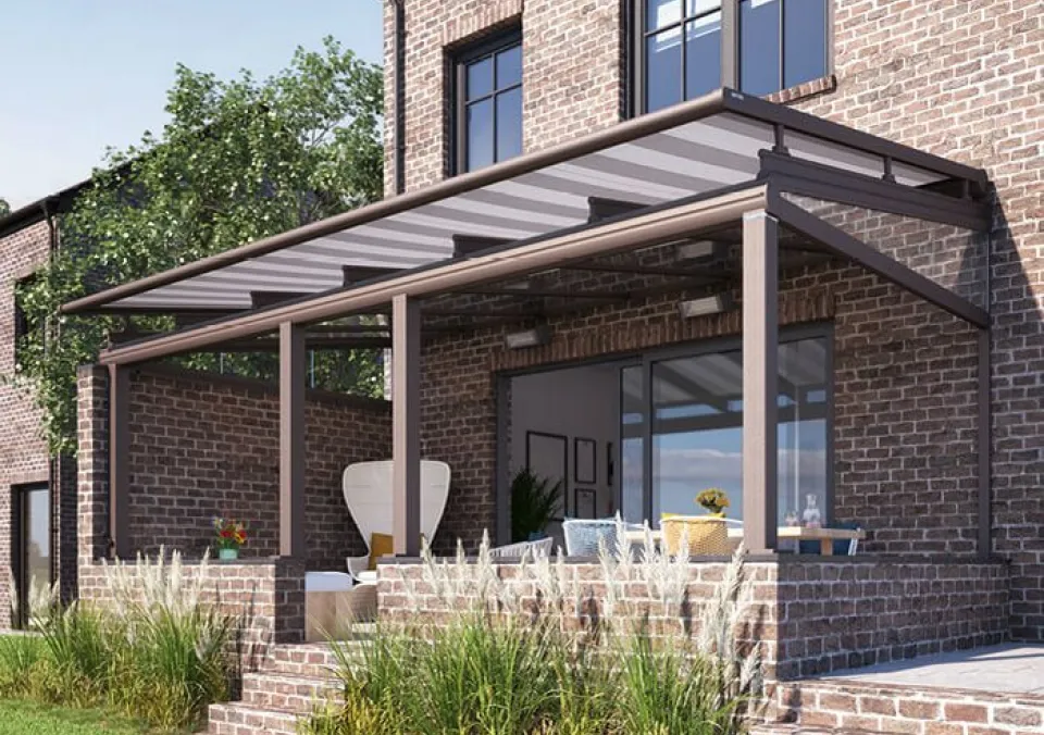 Verandaliving bovendakzonwering Weinor WGM Top
