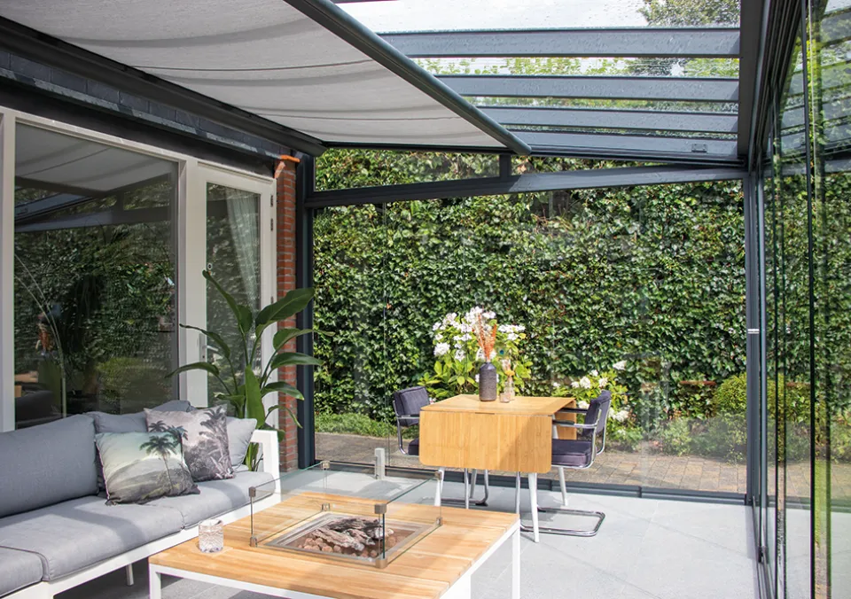 Zonwering tuinkamer Verandaliving