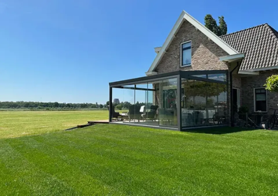 tuinkamer glazen dak
