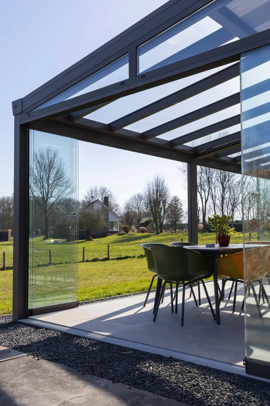 doorkijkje profiline tuinkamer 3 staanders